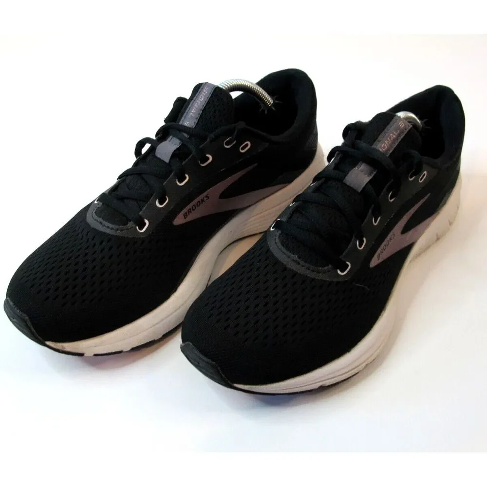 Brooks Signal 3 Black Pink Running Shoes Sneakers Women's‎ Size 8.5 1203491B088